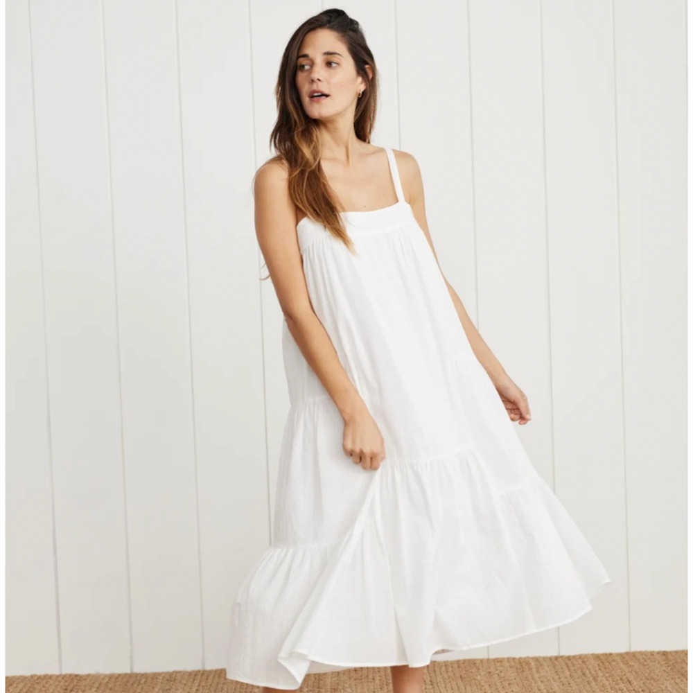 Jenni Kayne XL Cotton & Linen Summer Dress $325 Midi Coastal Luxury NWT - Picture 15 of 16